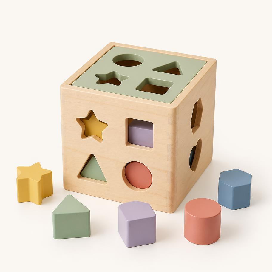 Wooden Shape Sorter Cube